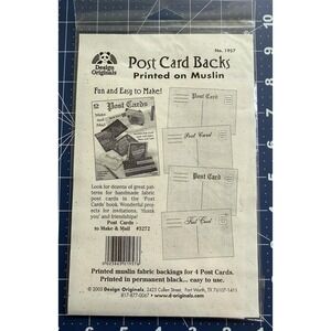 Post Card Backs Printed on Muslin # 5272‎ Make & Mail No. 1957 Design Originals